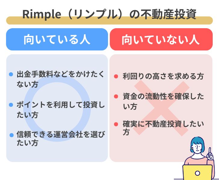 Rimple(リンプル)での不動産投資が向いている人・向いていない人